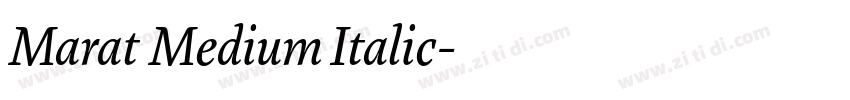 Marat Medium Italic字体转换